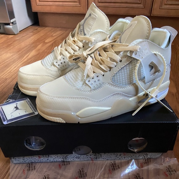Nike Shoes - Nike x Off - White Air Jordan 4 SAIL